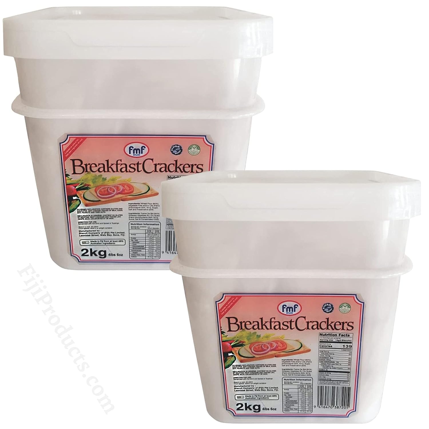 FIJI fmf - Breakfast Crackers (Pack Of 2 x 2 kg/Deal) Simply...Delicious! FijiProducts.com