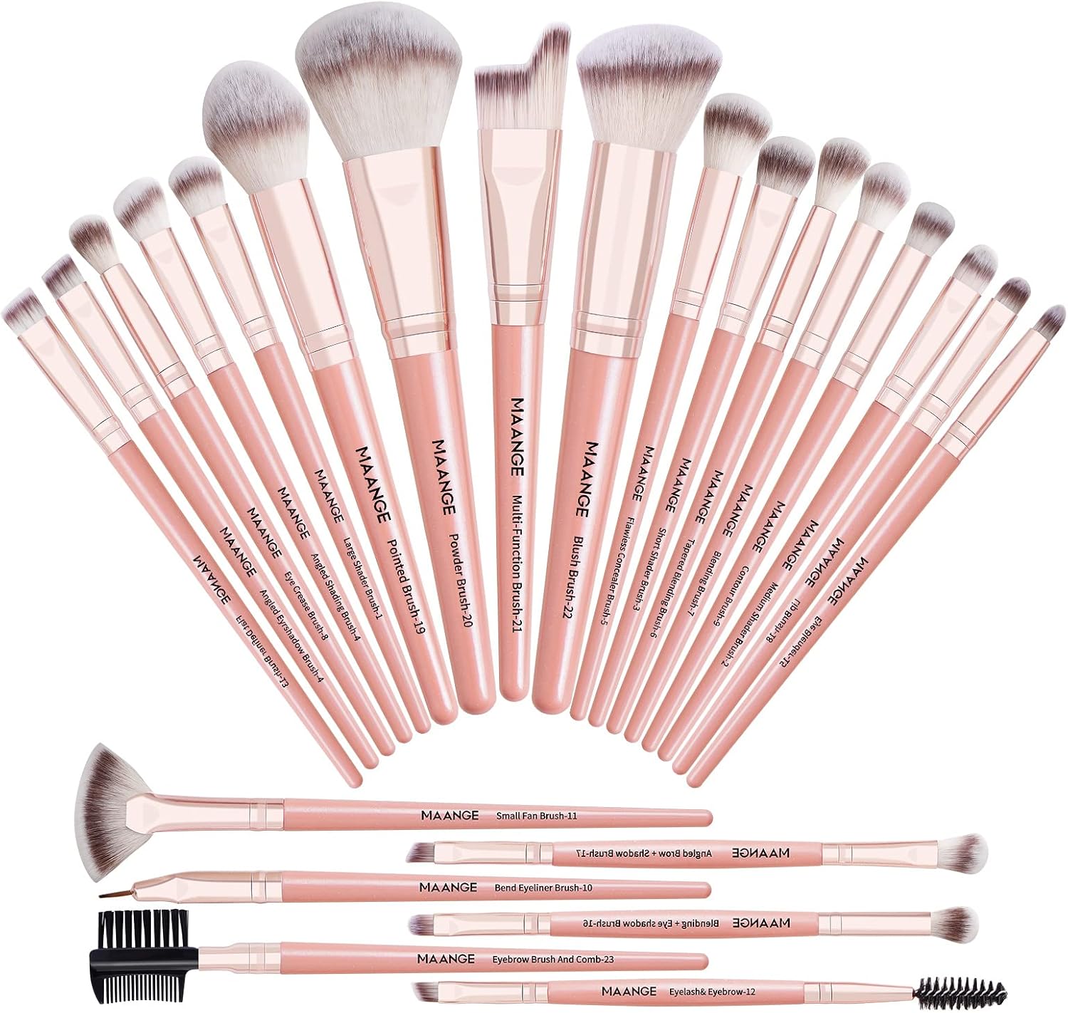 MAANGE Makeup Brush Set 23 Pcs Makeup Brushes Premium Synthetic Make up