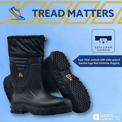Miniatura 3 de Shoes for Crews Bullfrog Elite - Botas de trabajo unisex con punta compuesta (CT), antideslizantes, resistentes al agua