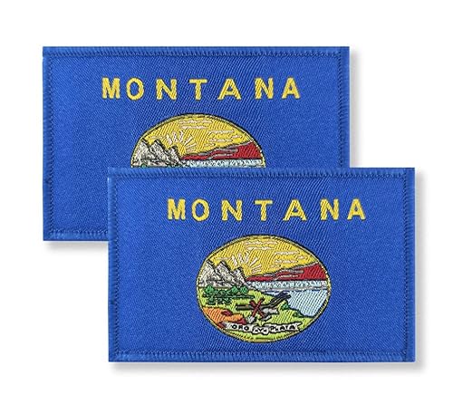 Overdecor Montana Flag Patch Tactical Military Patches - Hook and