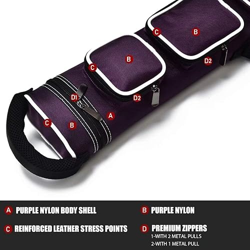 Miniatura 3 de Estuche de transporte para palo de billar ovalado y duro Collapsar 2X4 (varios colores disponibles)