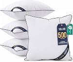 Utopia Bedding Throw Pillow Inserts (Pack of 2, White), 18 x 18 Inches Decorative Indoor Pillows for Sofa, Bed, Couch, Cushion Sham Stuffer