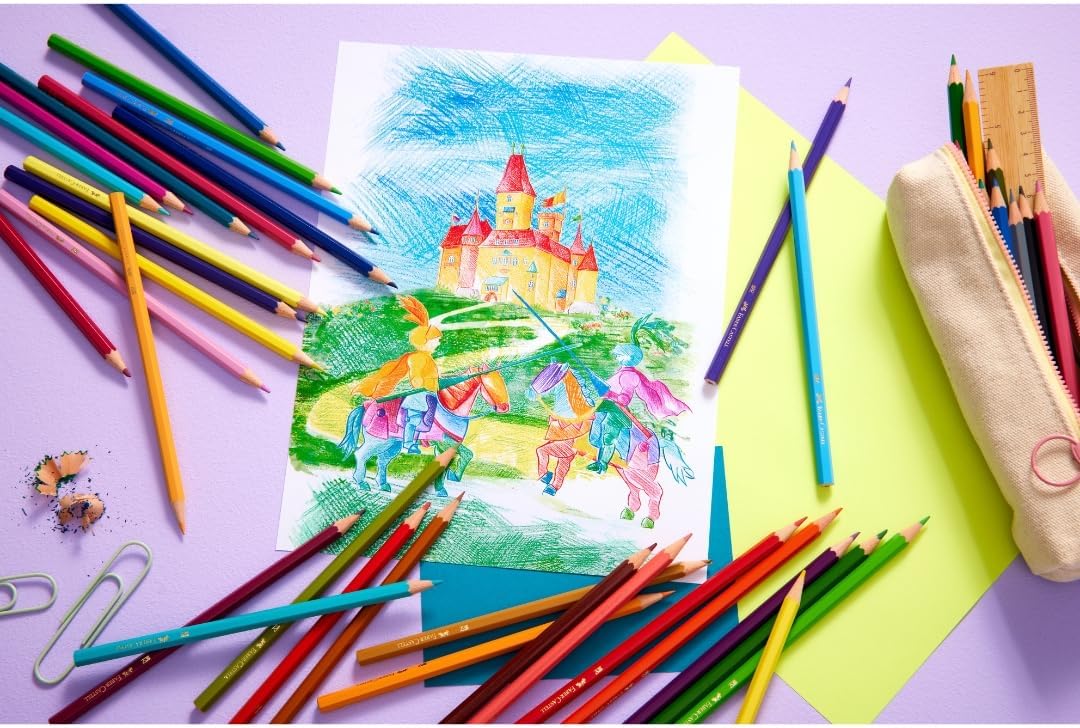 Faber-Castell Castle 120136 Colouring Pencils, 36 Pens in Case and 1 Sharpener