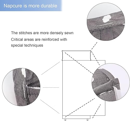 Miniatura 5 de NapCure Tapete para siesta para niños pequeños con almohada y manta de minky, tapetes enrollados suaves para niños y niñas, ligera, guardería,