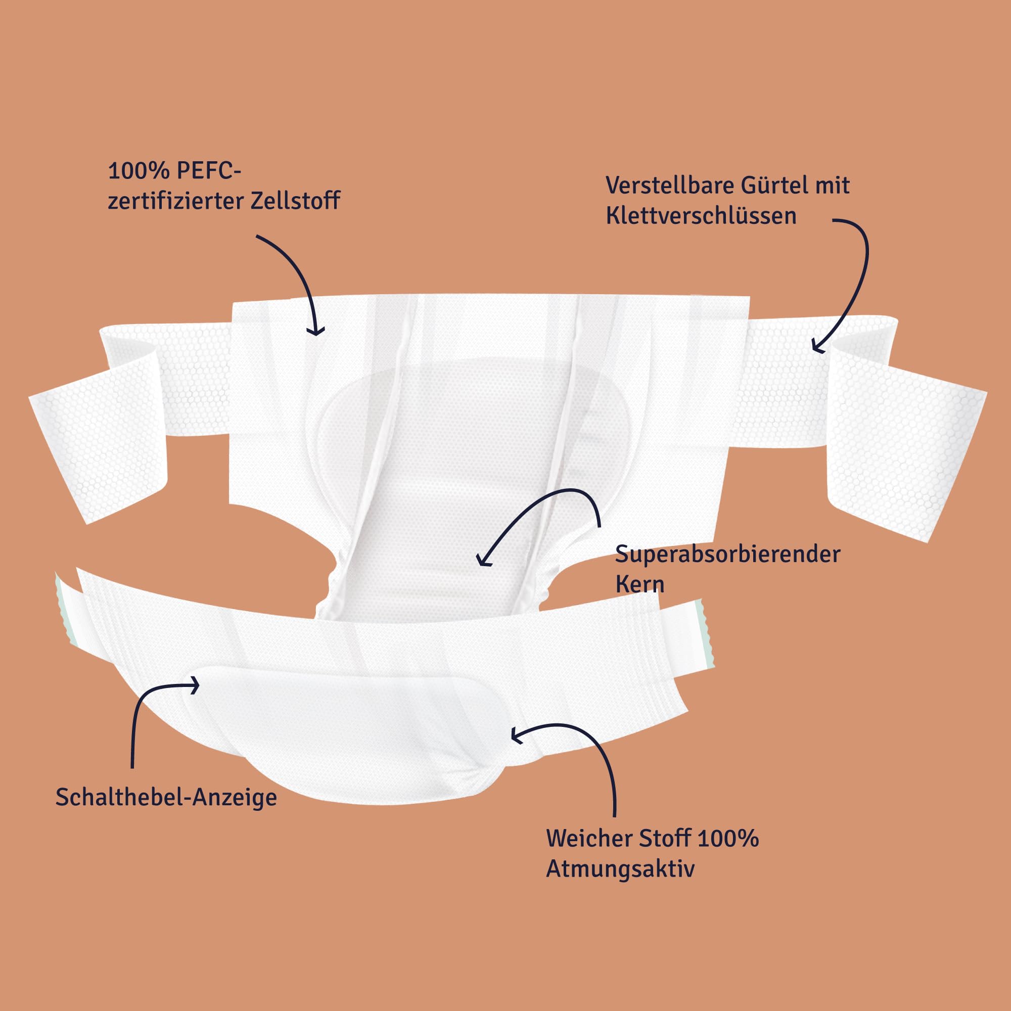 Soffisof Air Dry Gürtelwindeln für Erwachsene Maxi L - 60x Inkontinenz Schutzhosen - 4 Packungen mit 15 Windeln, 9 Tropfen - Erwachsenen Windeln