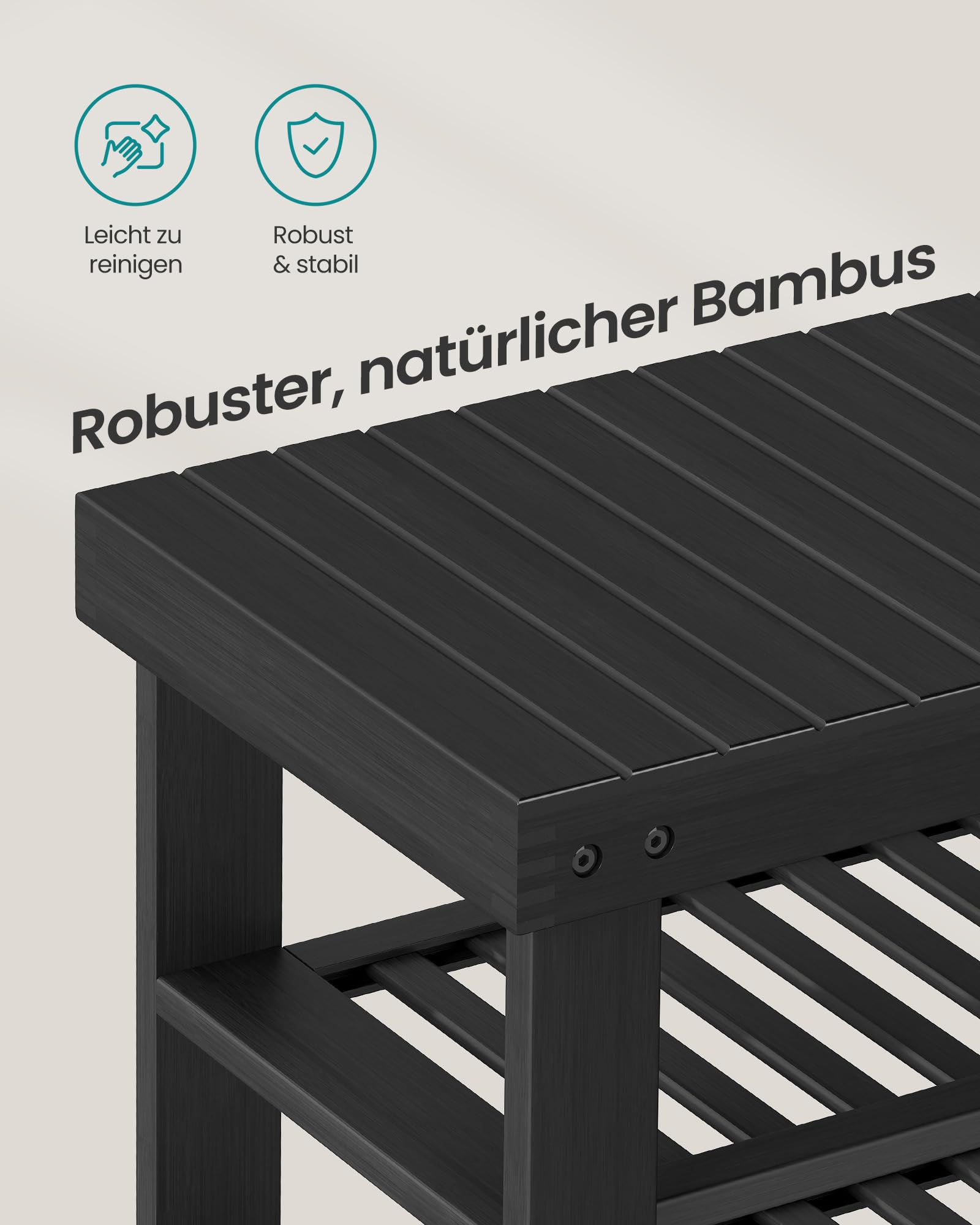 Schuhregal aus Bambus für kleine Flure