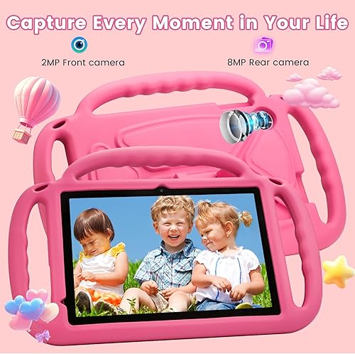 Miniatura 3 de Tablet para niños Henadigi, tablet Android 15, 12 GB RAM 64 GB ROM 1 TB de expansión, pantalla táctil FHD de 10 pulgadas 1280x800, cámara dual de