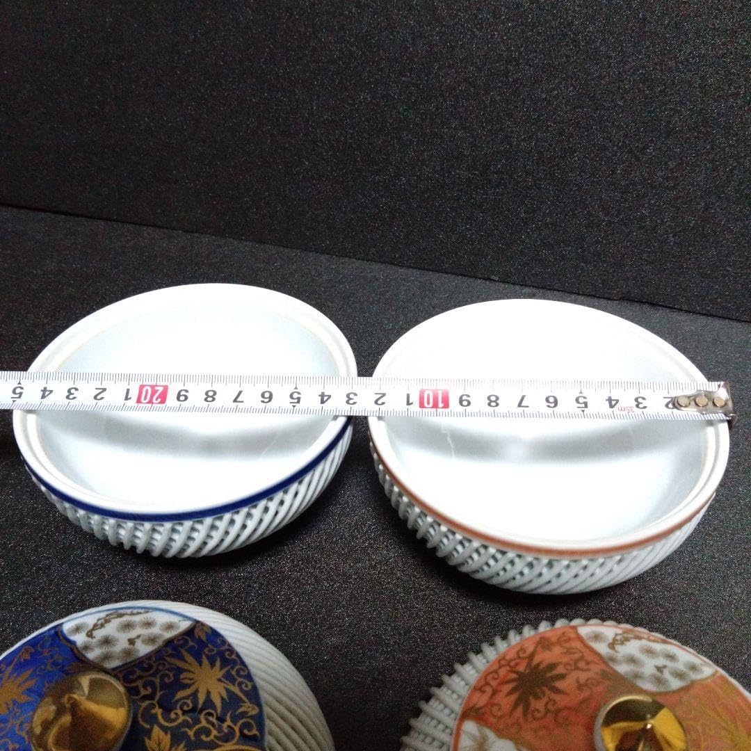 Amazon.co.jp: 有田焼 琴峰窯 ペア蓋付き物入 節句 お祝い お茶会