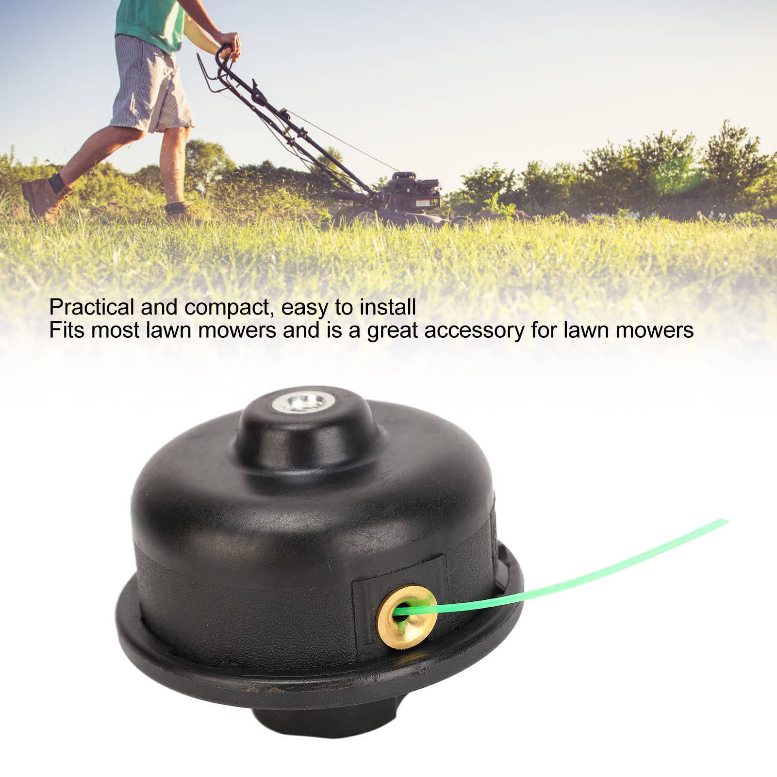 HERCHR Universal Fit String Trimmer Replacement Bump Head Internal Thread 7mm String Trimmer Head Replacement Lawnmower Weeding Head for Farming Gardening