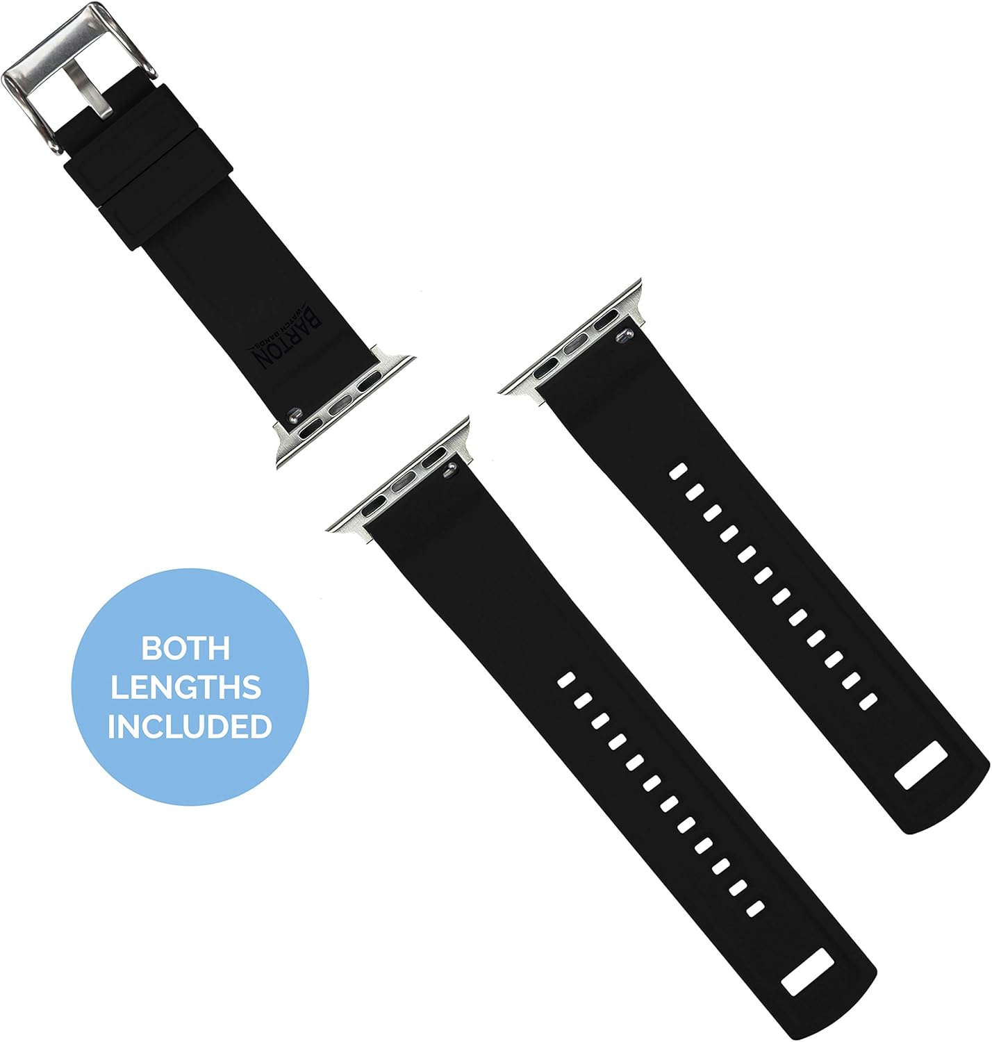 BARTON WATCH BANDS - Elite Silicone Watch Bands Compatible with Apple Watch Models - 1, 2, 3, 4, 5, 6, 7, 8, 9, 10, SE, Ultra & Ultra 2
