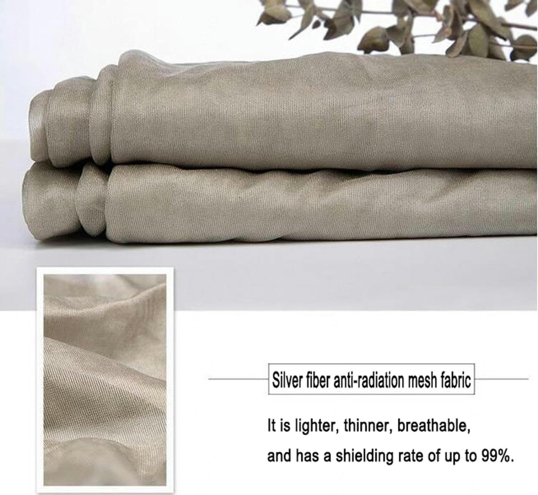 XENITE Tissu de Protection Contre Les radiations Tissu De Protection Emf Blocage RFID Isolation EMI,Silver-1x1.5M