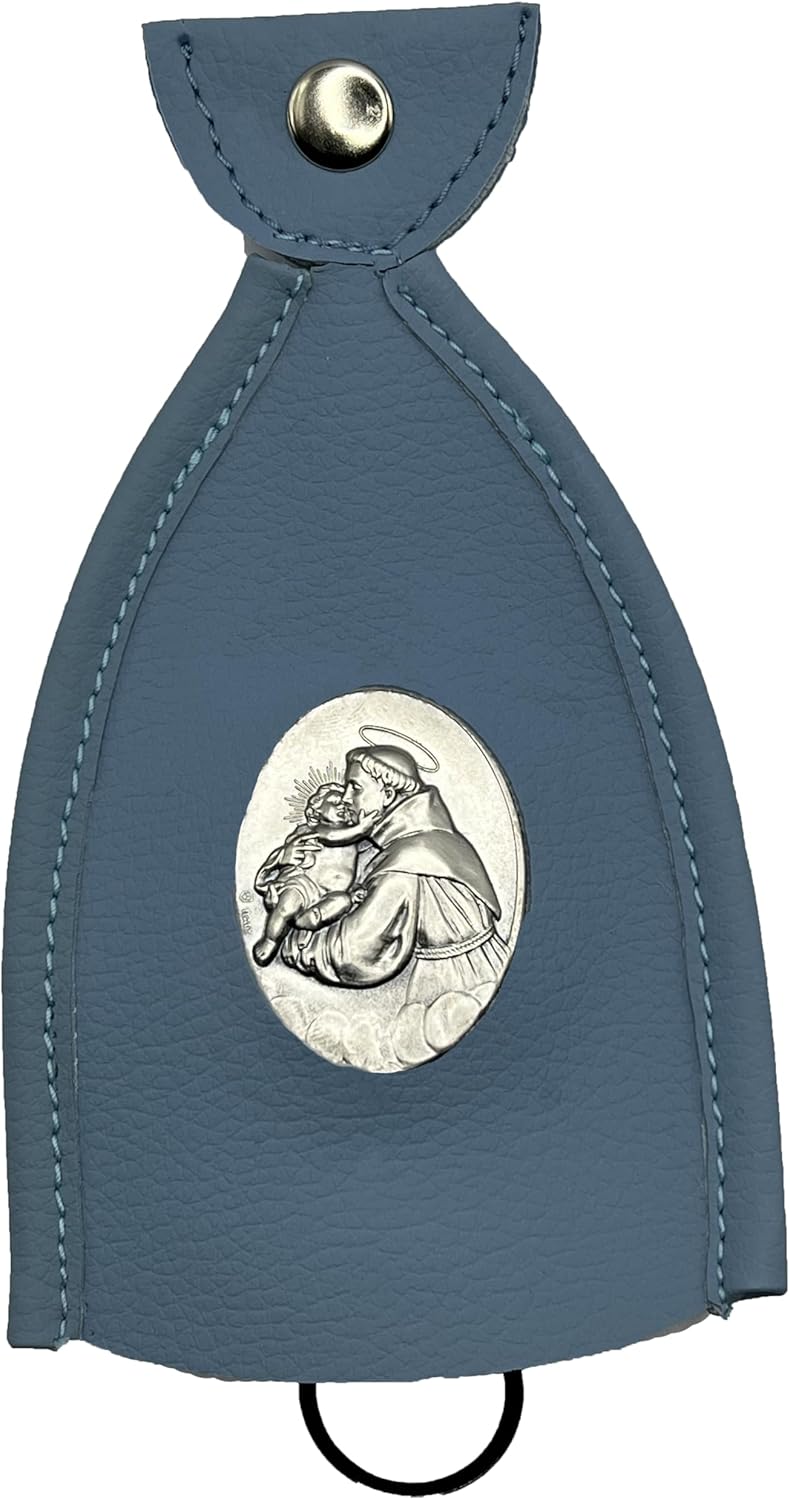 I G J ORIGINAL KEY RING OF SAINT ANTHONY OF PADUA - POCKET SAVER - ARTISAN PRODUCTION - 100% HANDMADE IN ITALY