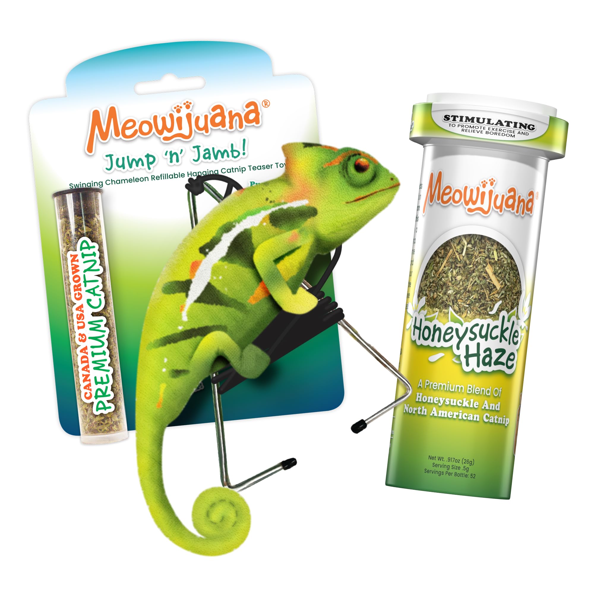 Amazon.com : Meowijuana Jump 'n' Jamb Chameleon Cat Toy and Catnip