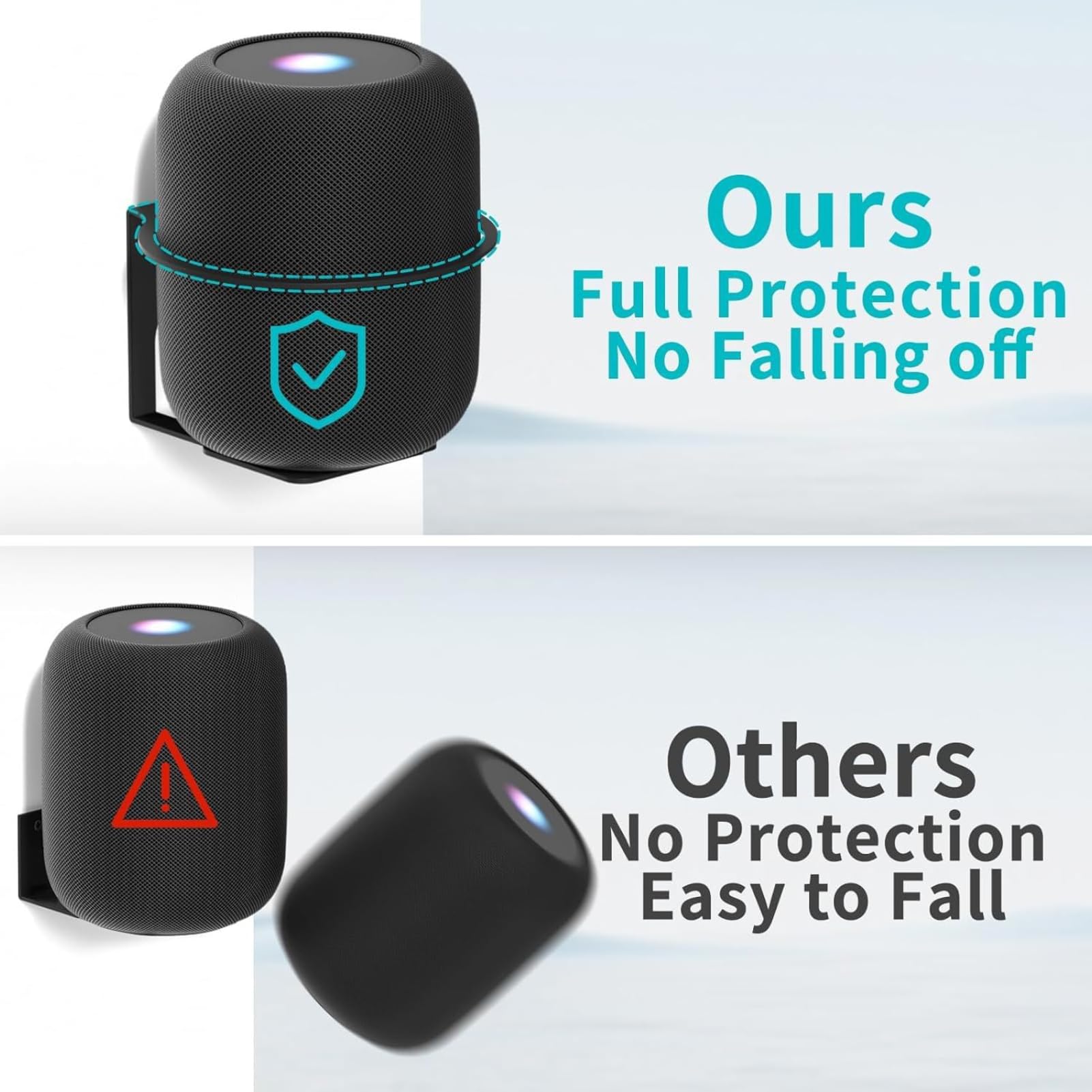 Diyeeni Aluminum Alloy Wall Mount for HomePod 2nd Gen, Speaker Wall Bracket, Black