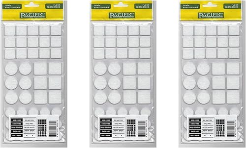 VHD Almohadillas de fieltro para muebles, 126 unidades, deslizadores, patas de silla, protectores de mesa para suelos de madera dura y laminados,