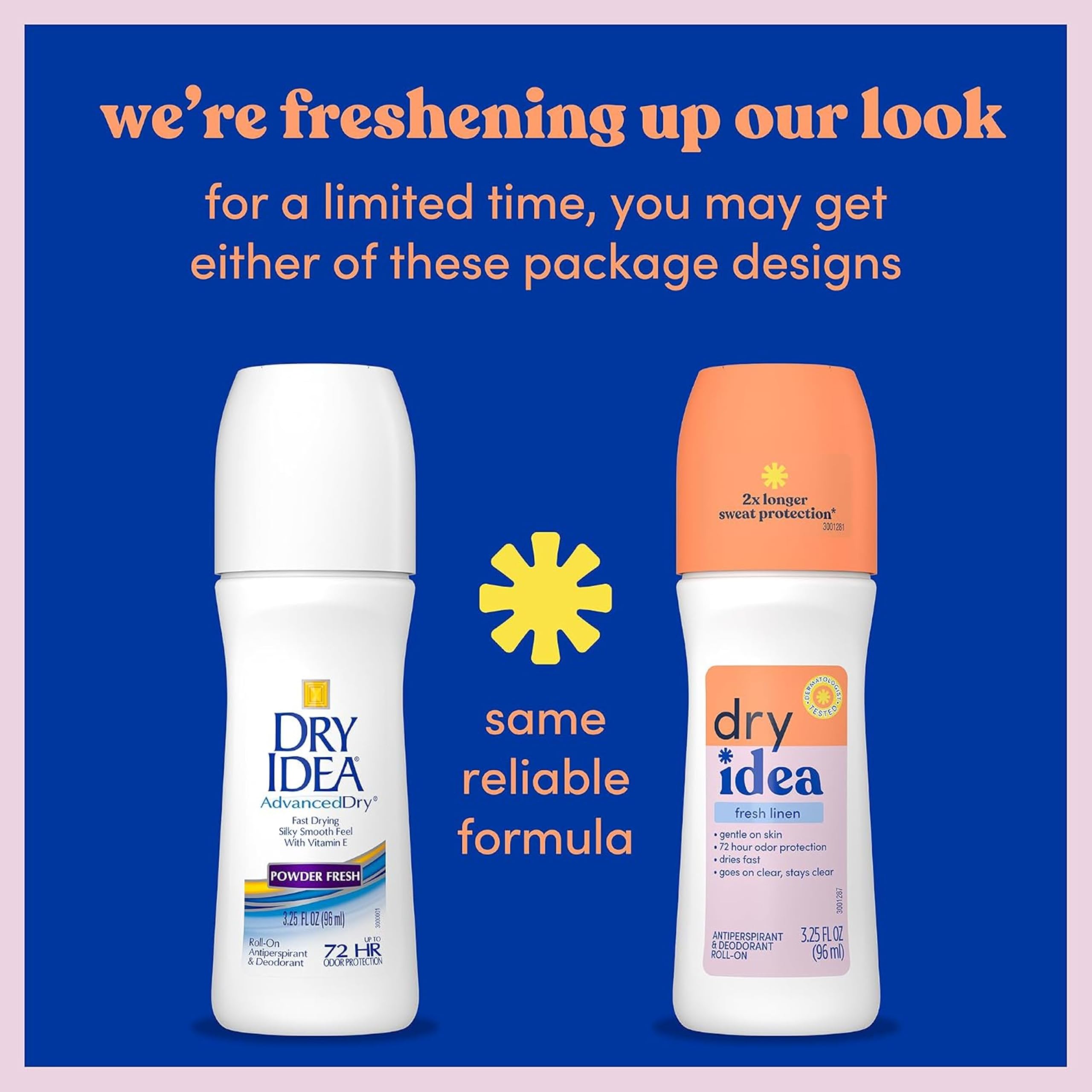 Dry Idea Fresh Linen Antiperspirant Roll-On Deodorant 96ML