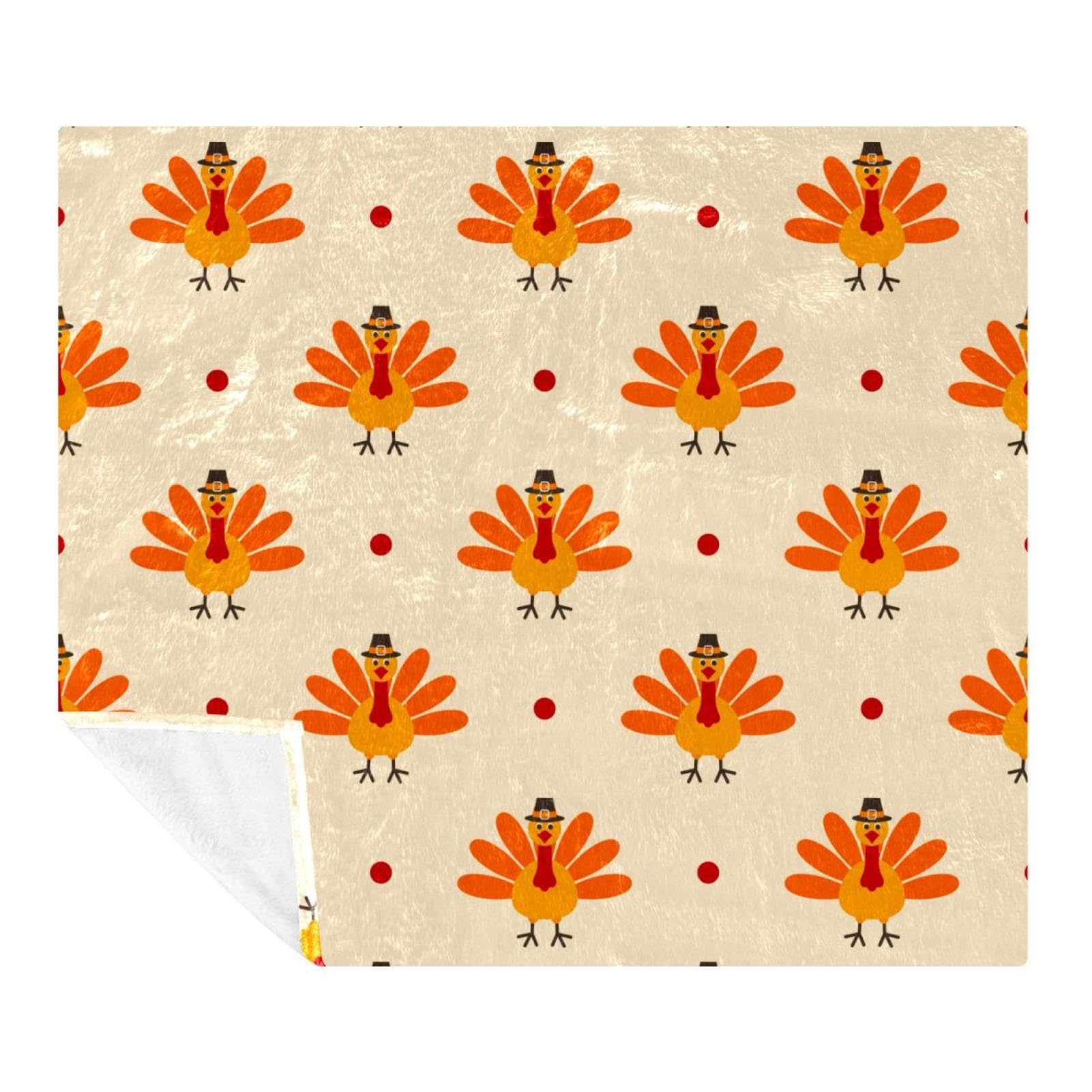 Couverture polaire microfibre Thanksgiving pour adulte plaid chaud canapé 150x200