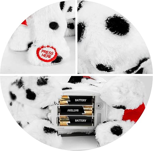 Miniatura 6 de Juguete para perros Twerking  Decoraciones navideñas cantando y bailando, cachorro de peluche con traje de Papá Noel, suave y lindo animal de