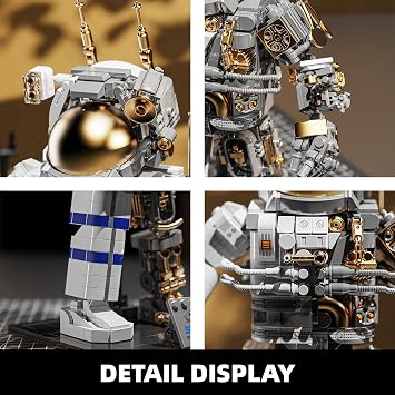 TYCOLE Space Astronaut Building Block Set,860Pcs Spaceman Building Toys with Display Stand, Cool Translucent Design Collection for Home Office Decor, Christmas Birthday Gift for Adults& Boys Age 8-12