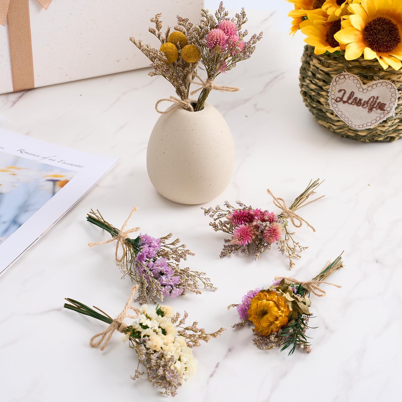 Amazon.com: LawnIdyll 12/24 PCS Charming Dried Flowers Bouquet for