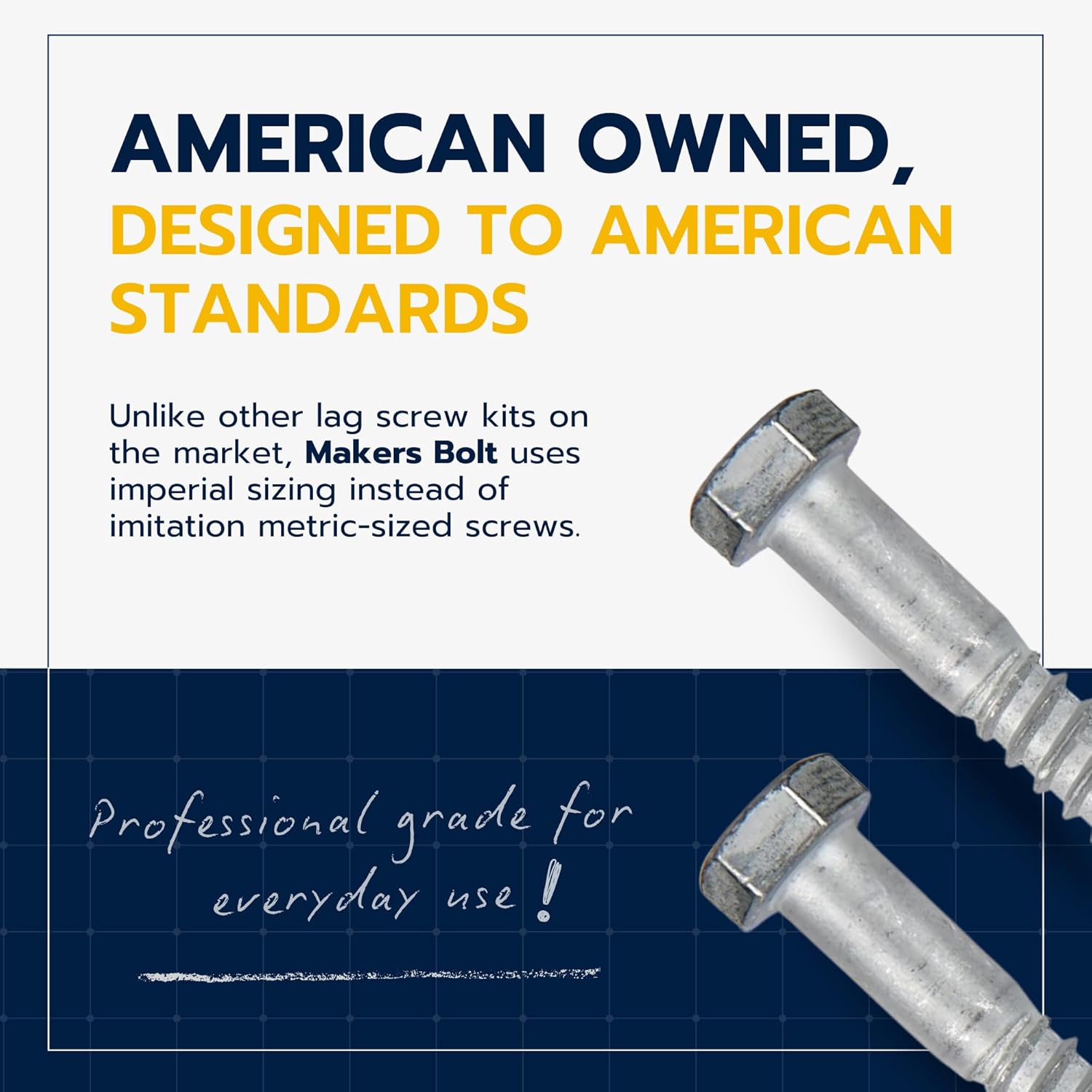 1/2 x 4 (25 Pack) Lag Screw Kit, 25 Screws and 25 washers, Hot Dip Galvanized, Meets ASME B18.2.1 Industrial/Commercial Grade by Makers Bolt