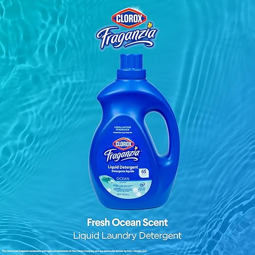 Miniatura 4 de Clorox Fraganzia - Detergente líquido para ropa con aroma a océano, compatible con todas las lavadoras de carga frontal y superior, compatible con