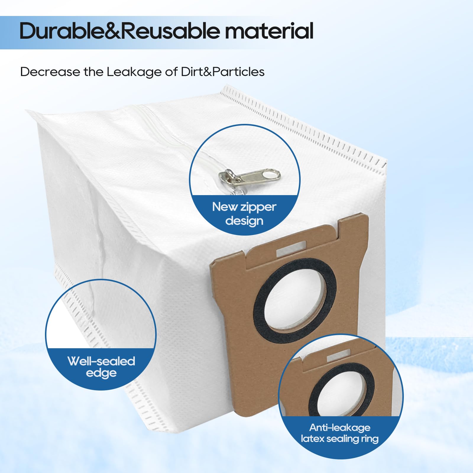 10 Stück Staubbeutel für Dreame L10s Ultra / L20 Ultra