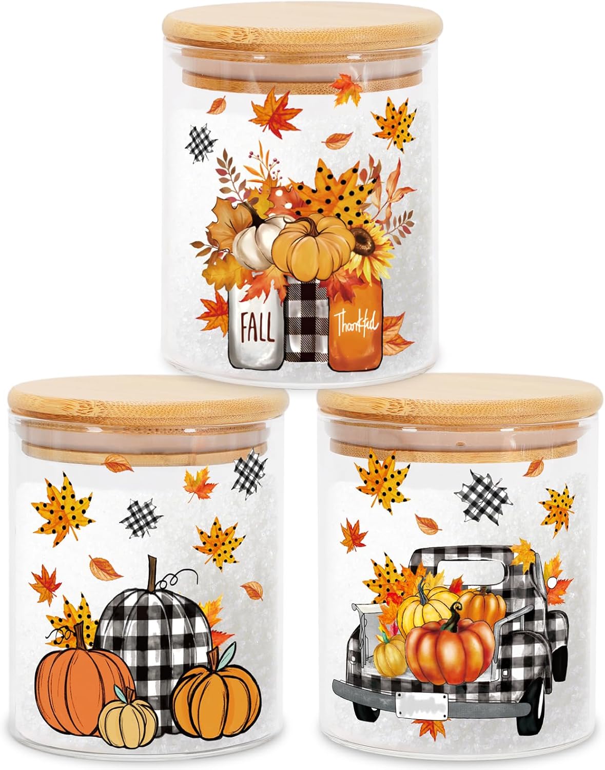 Fall Glass Storage Jars