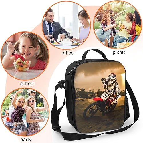 Miniatura 5 de Nerxy Bolsa térmica para motocross, ligera, reutilizable, térmica, contenedor de comida para motociclista, para niños, hombres y niñas