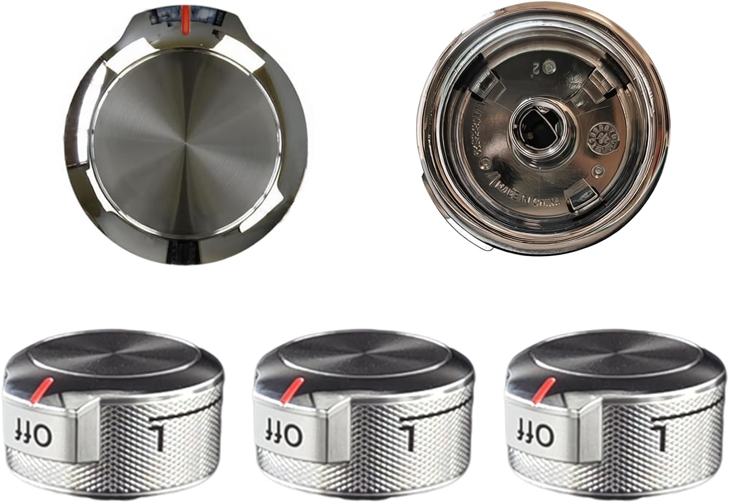 5Pcs W11030413 Stove Knob Replacement, Compatible with Whirlpool, KitchenAid, Kenmore, Maytag, Jenn-Air, Replaces W10786063, PS11770322, EAP11770322