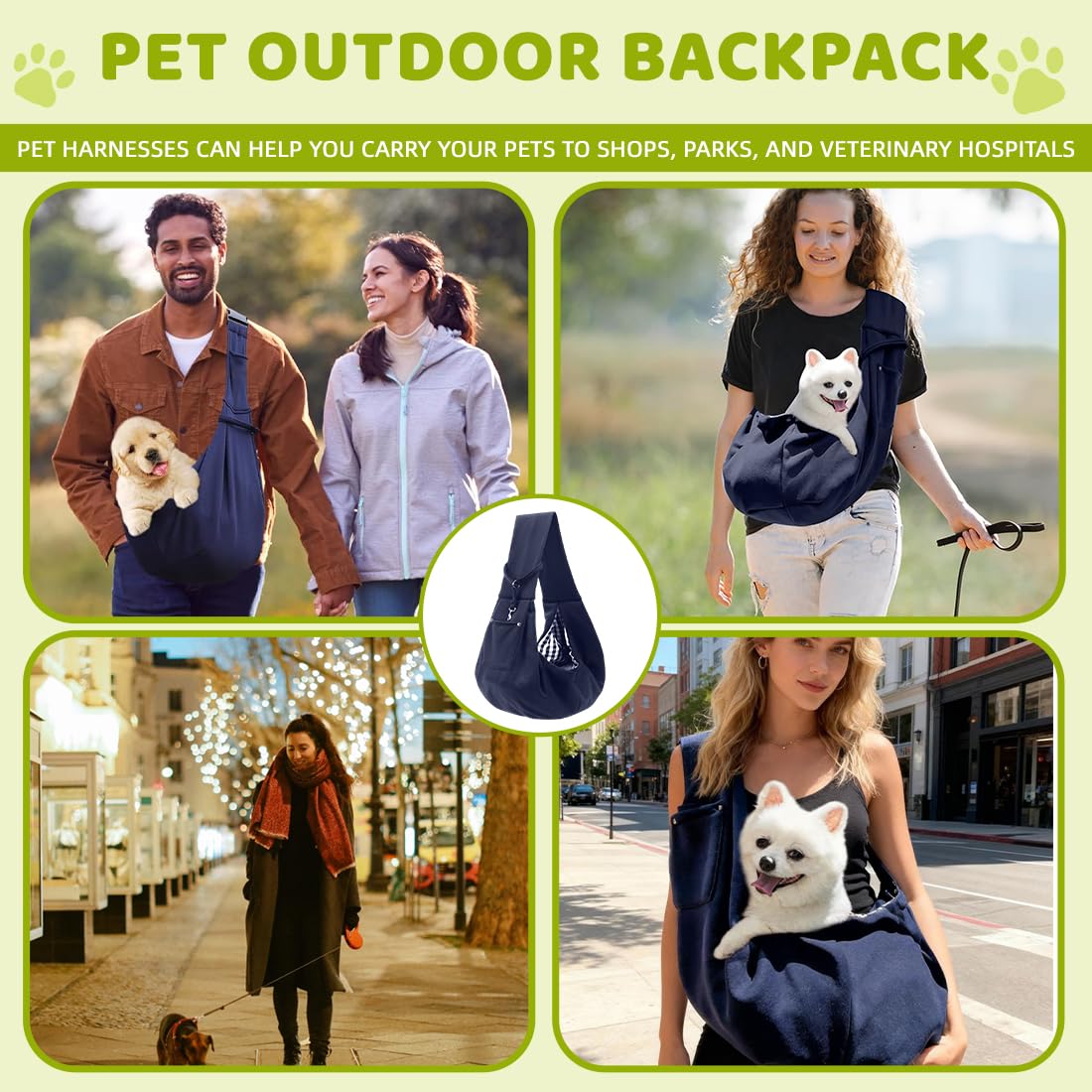 Borsa da Viaggio per Cani, Regolabile Borsa Animali Domestici, Trasportino da Passeggio, Borsas Porta Cane, per Viaggio Passeggiata