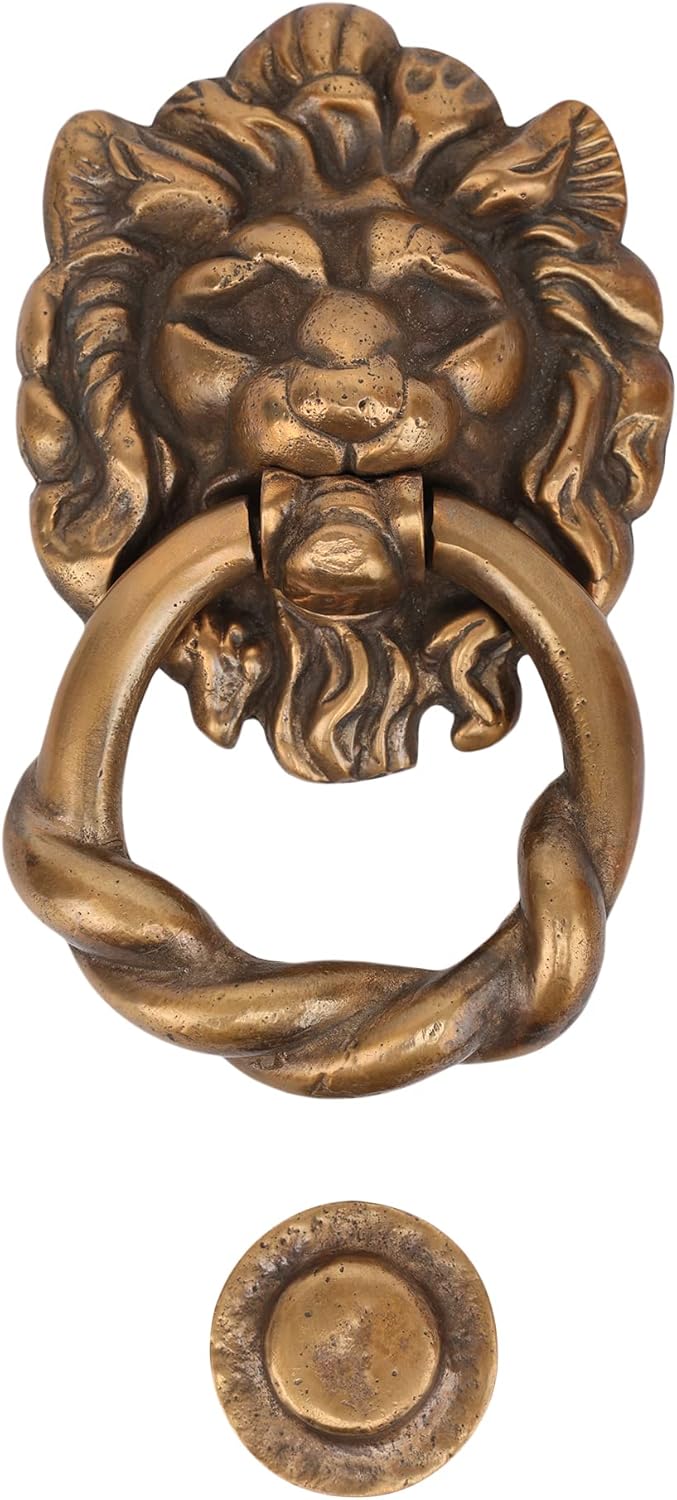 SKANDH Bronze Lion Head Door Knocker