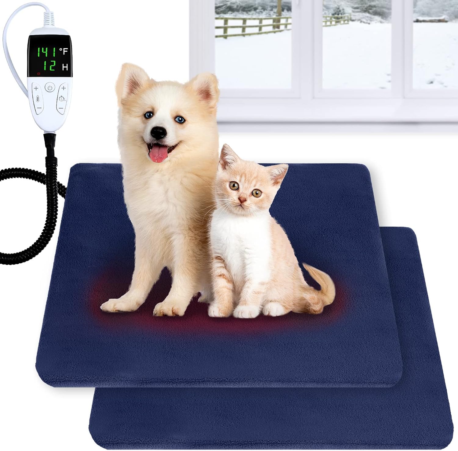 2 Pack Pet Heating Pad, 86141 Degree Fahrenheit