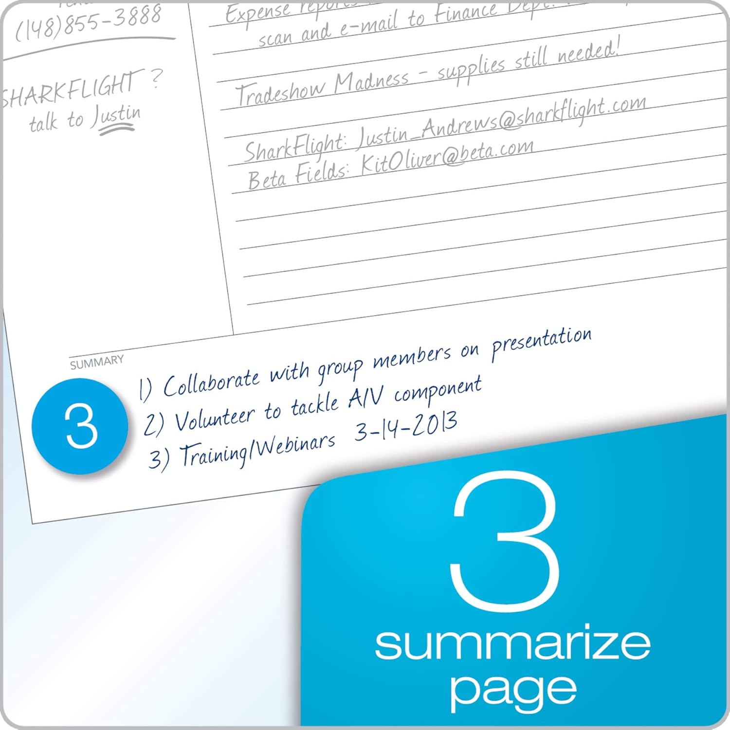 Oxford FocusNotes Note Taking System Filler Paper, 8.5 x 11 Inch, 3-Hole Punched, White, 100 Sheets (62354) : Legal Ruled Writing Pads : Office Products