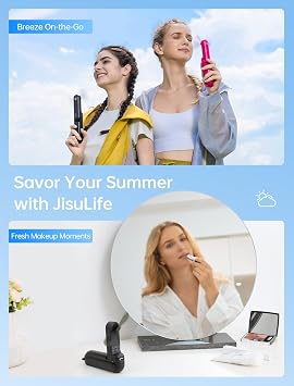 JISULIFE 3 IN 1 Portable Fan with Power Bank & Flashlight Featured