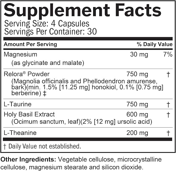 BrainMD Everyday Stress Relief, Non-Drowsy Capsules, 120 Count