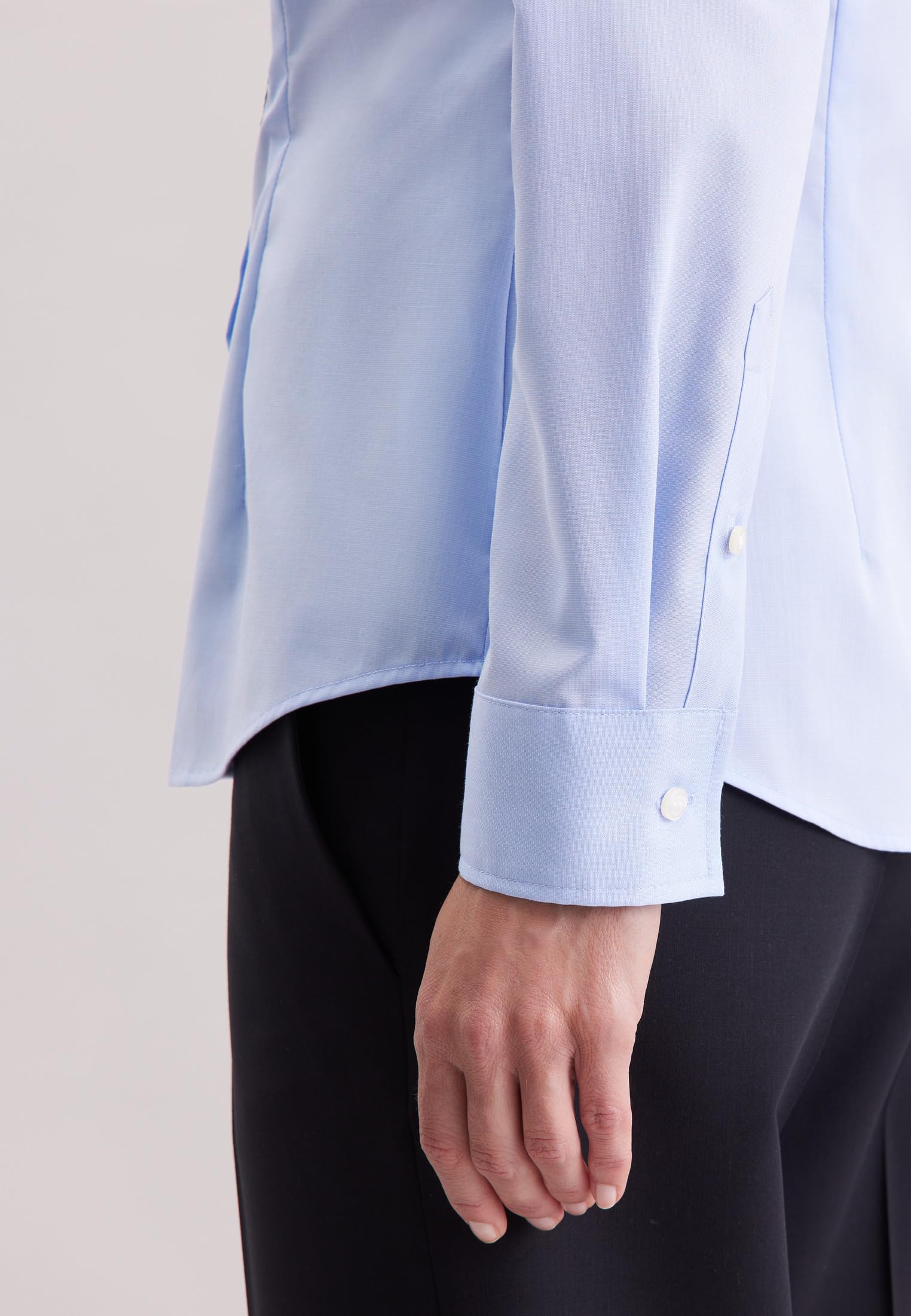Seidensticker Bluzka damski Hemdbluse Langarm Slim Fit Uni Bügelfrei
