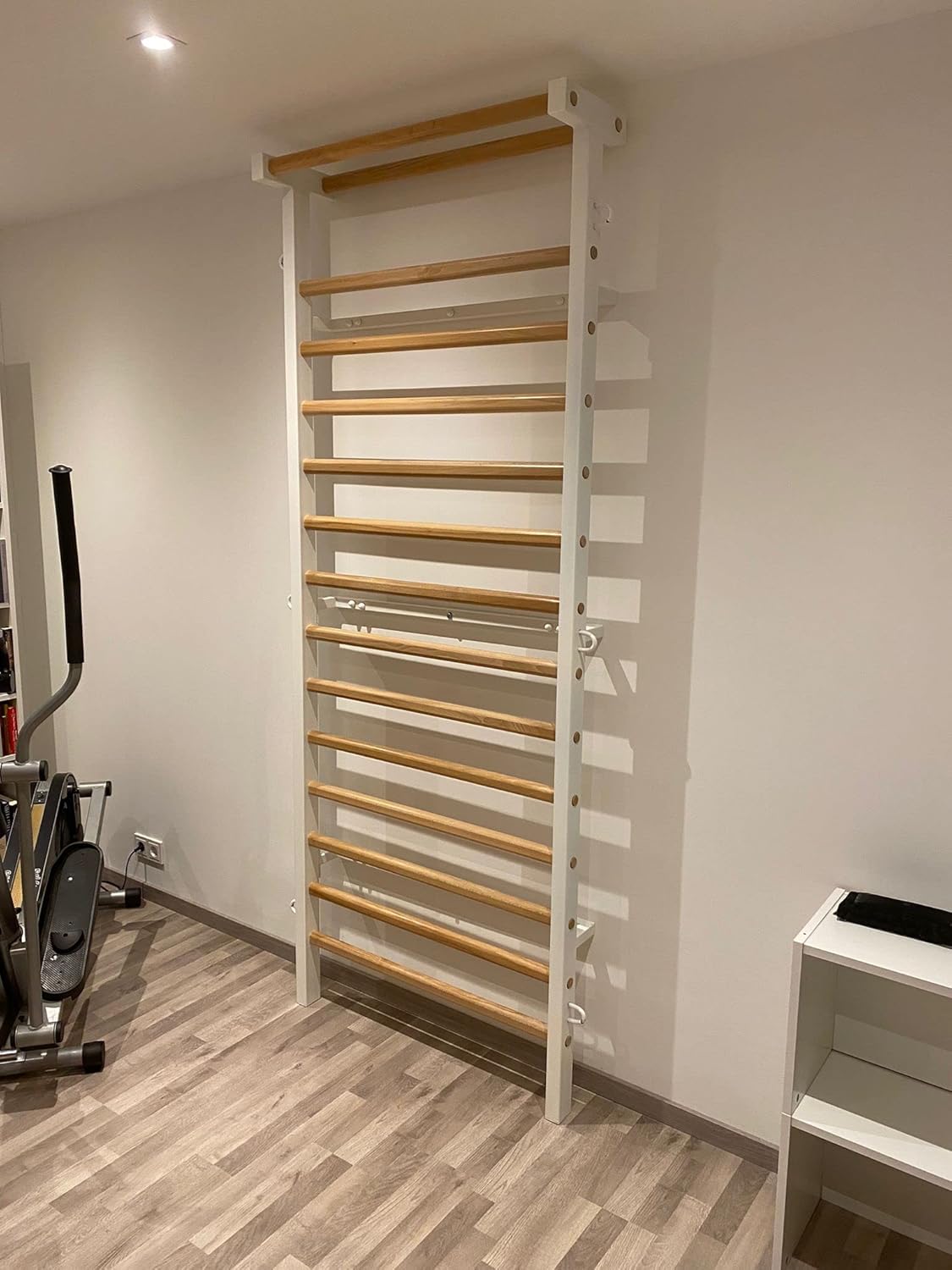 ARTIMEX Stall Bars Metal/Wood (Swedish Ladder) for Physical Therapy and Gymnastic - Used in Homes, Gyms, Clinics and Fitness Centers - 7 feet, 6 1/2 x 2 feet, 11 1/2 inches, Code 221-M