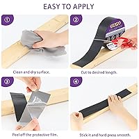 Vista 6 de Grigio Cinta de viguetas de cubierta de 2 pulgadas x 50 pies, cinta de vigueta para cubierta impermeable anticorrosiva butilo cinta intermitente