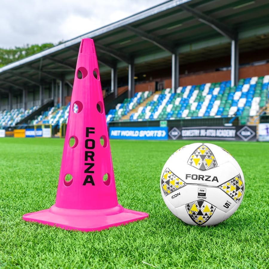 FORZA 20in Training Cones | Adjustable Hurdle System for Customizable Drills | Available in 4 Fluorescent Colors