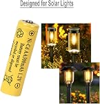 12 Pack 1.2V AA 300mAh Ni-Cd Rechargable Batteries for Solar Lights