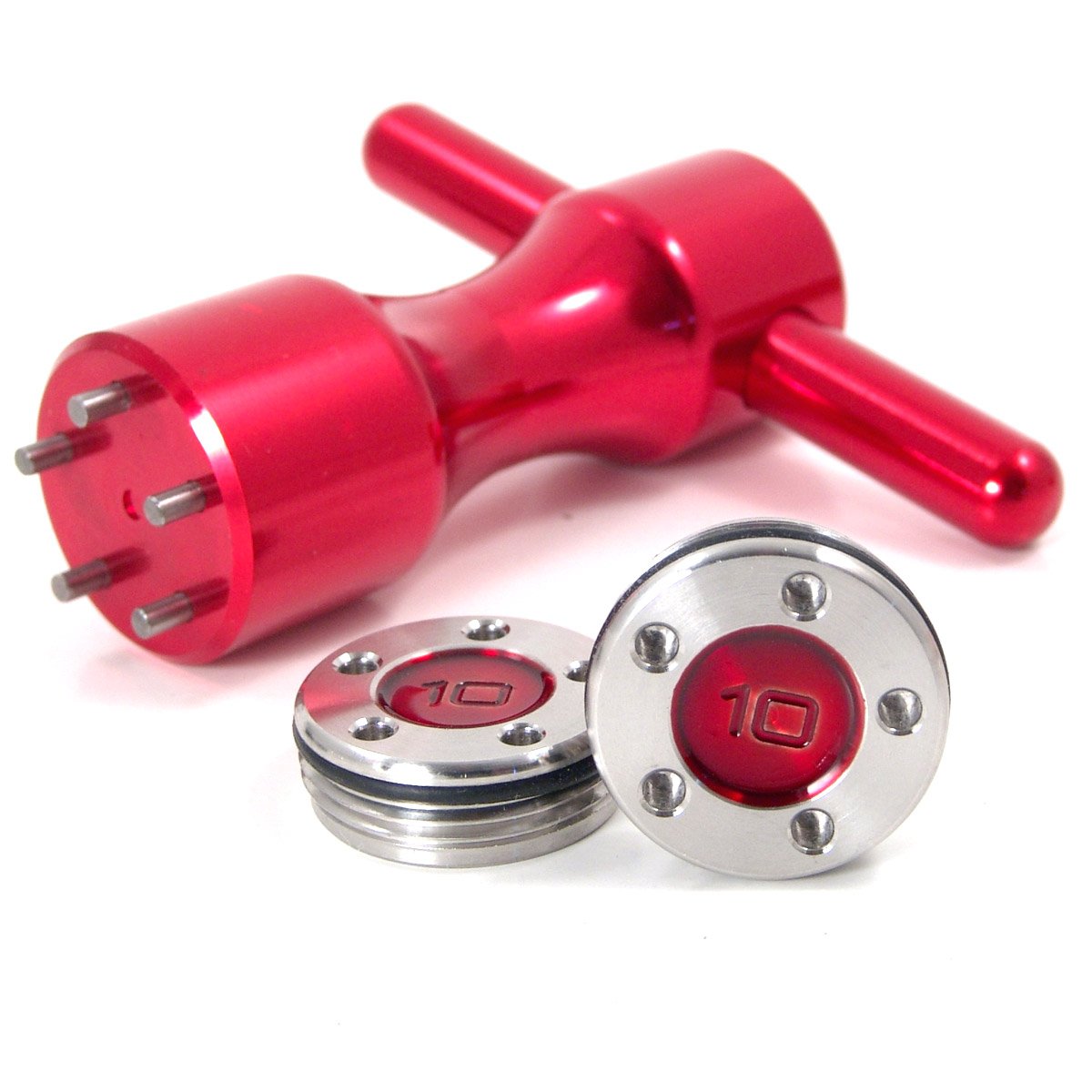 19th Hole Custom Shop 2 of 10g Red Weight for Scotty Cameron Putters with Wrench Tool (Red)