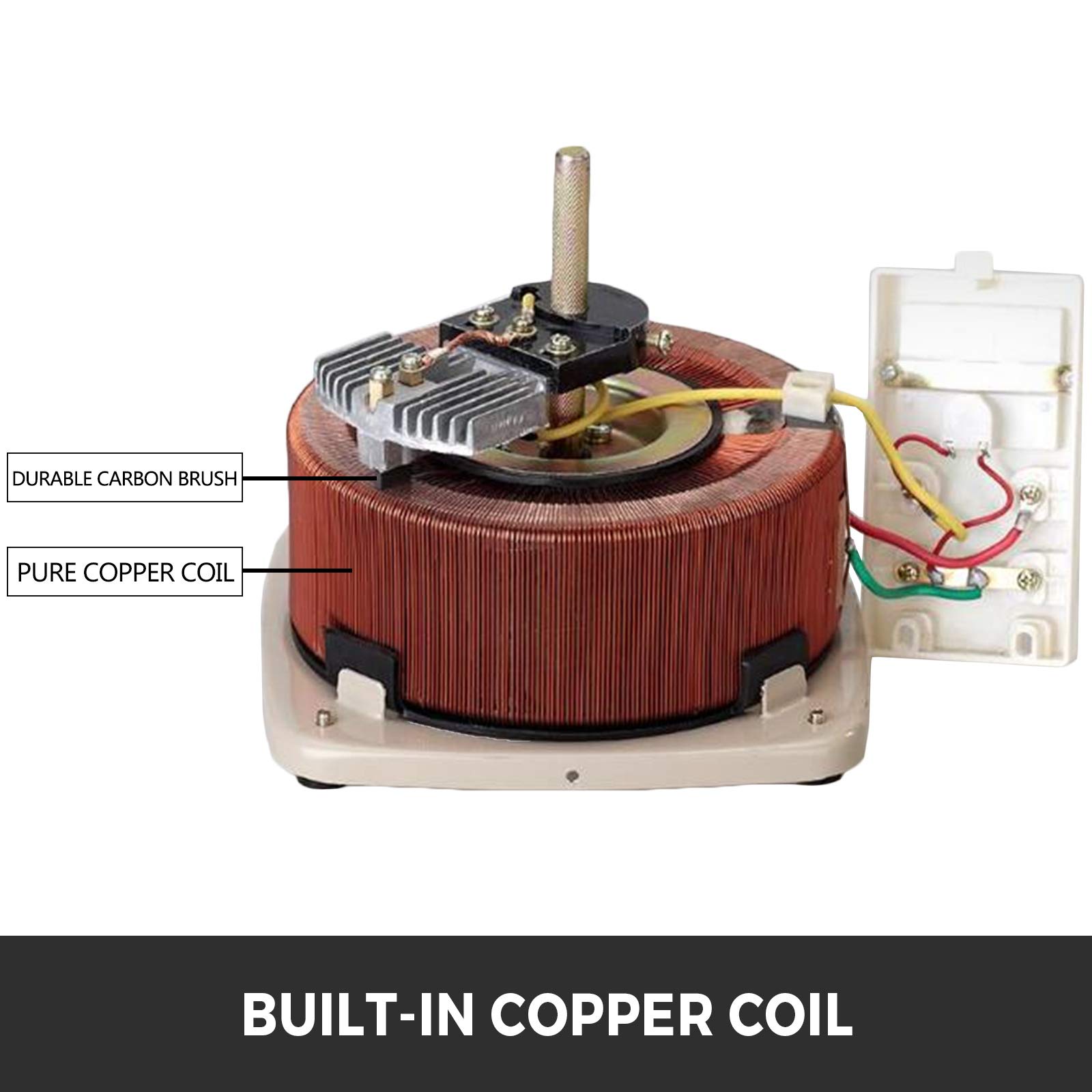 FlowerW 0.5KVA Variable Output Transformer 220V AC w/Copper Coil Variac ...