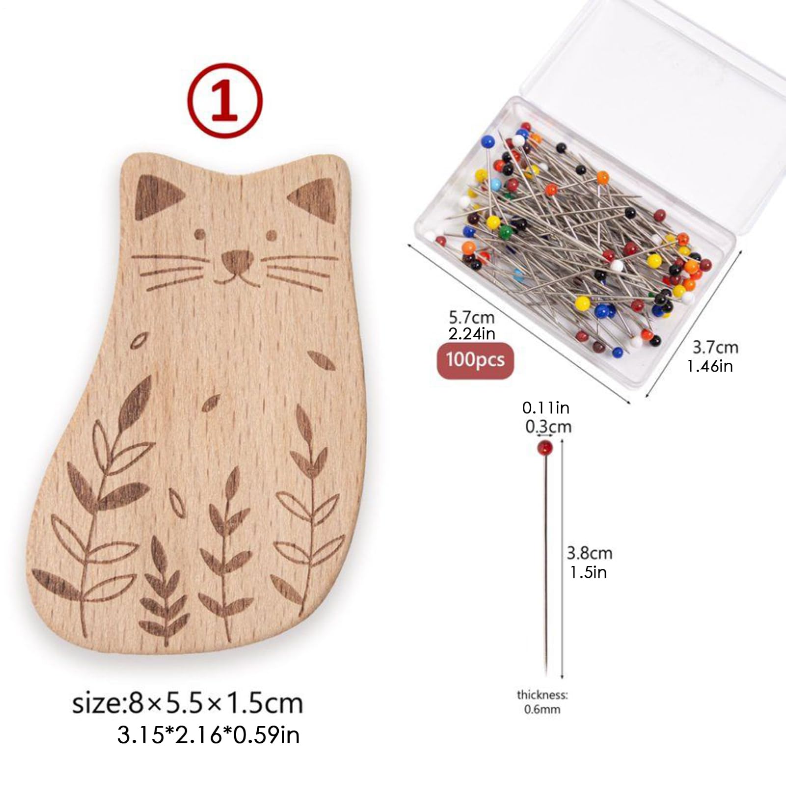 Puntaspilli magnetico | Portaaghi magnetico | Multiuso Fermaglio per capelli con 100 spilli per quilting artigianato sartoria ricamo attività
