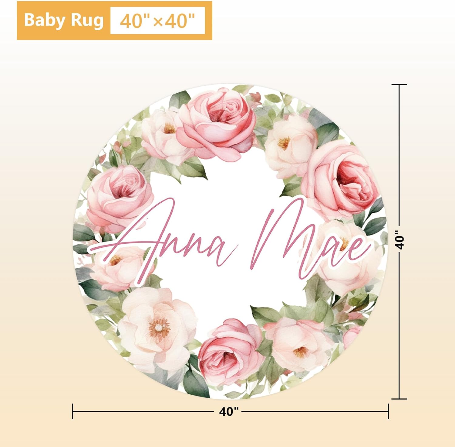 Custom Crib Bedding Set - 5 Pcs Personalized Name Pink Flowers Baby Crib Set for Infant Toddler Girl - Comfortable Double Layer Nursery Bedding Set - Customized Present for Birthday Baby Shower