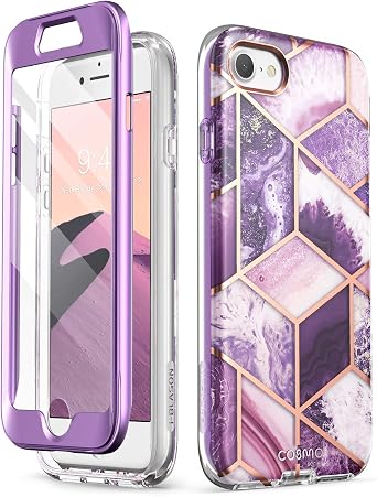 i-Blason Cosmo Series Designed for iPhone SE 2020 Case/iPhone 7 Case/iPhone 8 Case, [Built-in Screen Protector] Stylish Protective Bumper Case for iPhone SE 2020/ iPhone 8/ iPhone 7 Ameth
