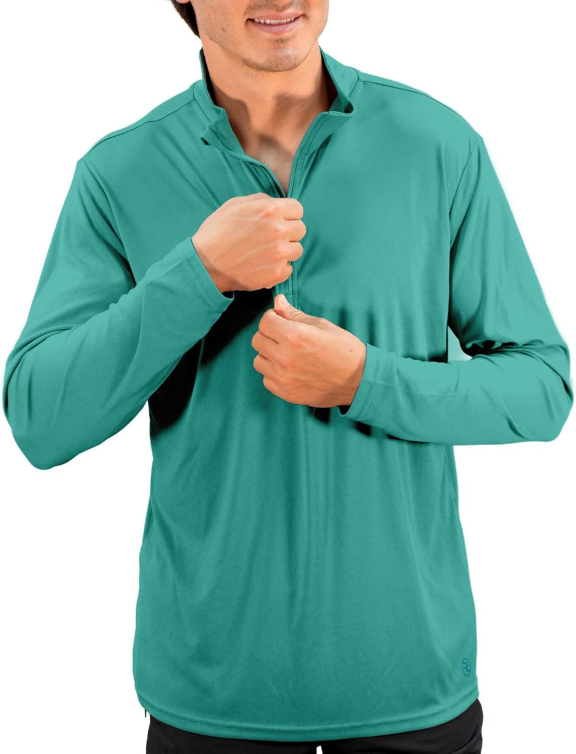 Reel Life Men's Jax Beach - Quarter-Zip Long Sleeve, Sun Shirts for Men, UPF 50+, Quick-Dry, Lightweight UV Shirts for Men