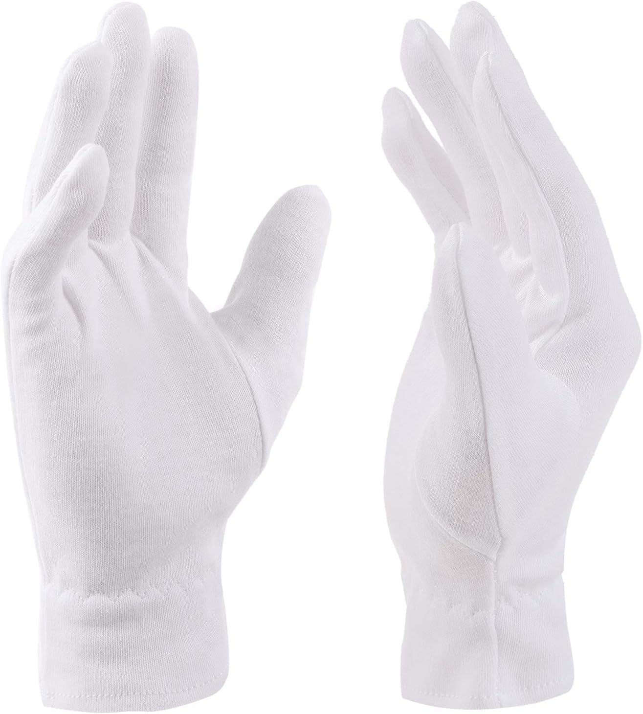 20 Pcs 100% Moisturizing Gloves for Dry Hands Overnight, 10 Pairs White Cotton Gloves for Women Eczema, Hand Moisturizer Sleeping Spa Gloves for Dry Hands Eczema