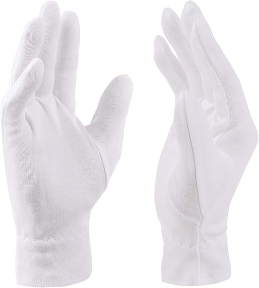 Moisturizing Gloves for Dry Hands Overnight, Selizo 3 Pairs 100 White Cotton Gloves for Women