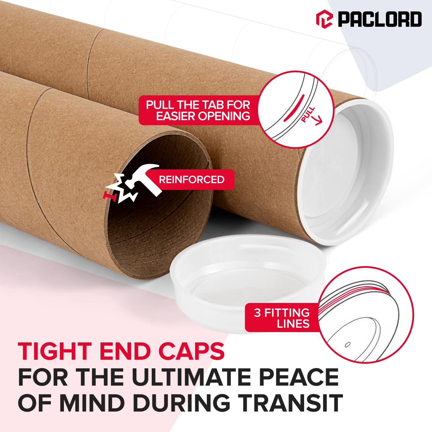 Tubo de cartón reforzado de alta resistencia de 4 x 24 pulgadas, paquete de 4 tubos con 8 tapas, aprobado por USPS seguro, ideal para envío y almacenamiento de impresiones, obras de arte
